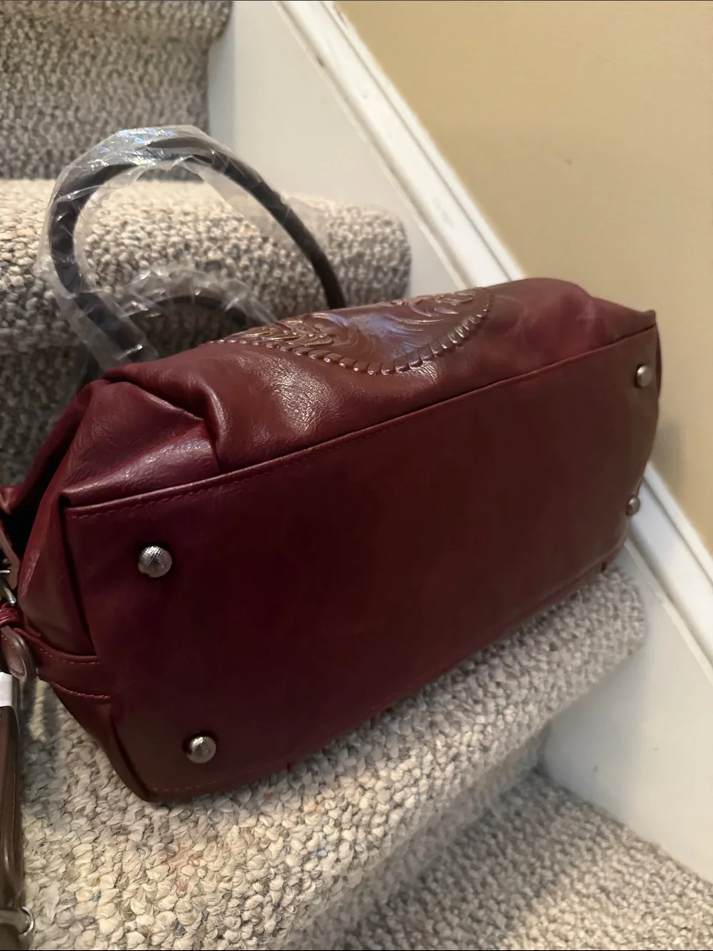 Embossed Tree of Life Handbag
